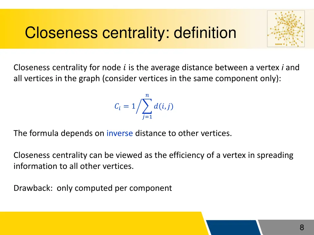 closeness centrality definition