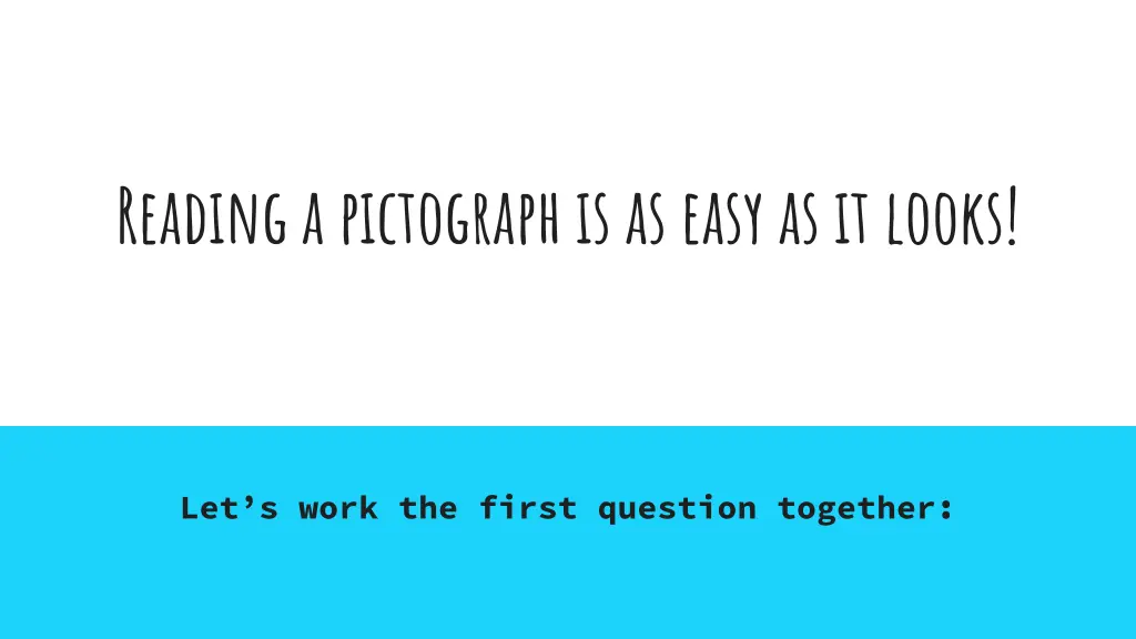 reading a pictograph is as easy as it looks