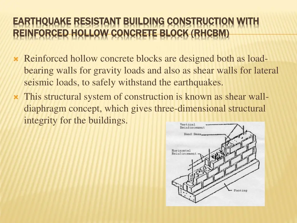 earthquake resistant building construction with