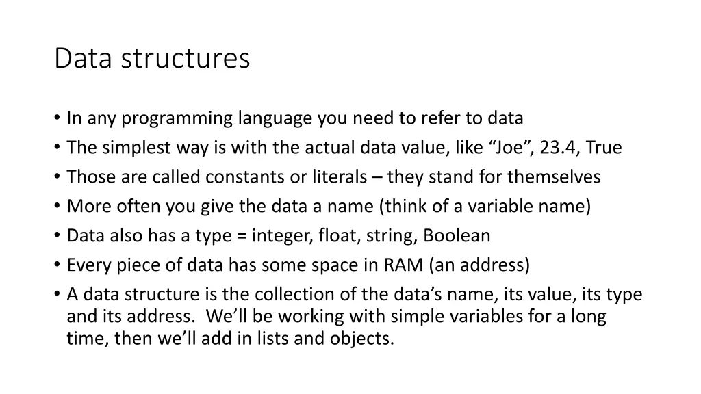 data structures