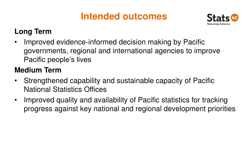 intended outcomes