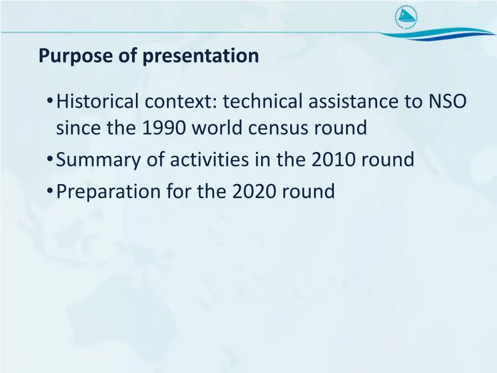 purpose of presentation