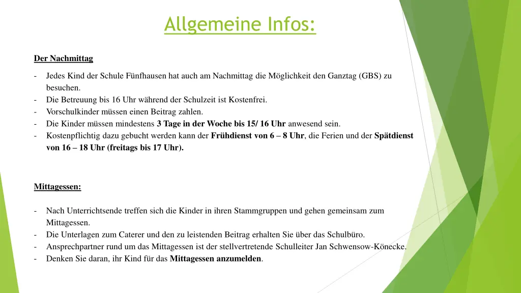 allgemeine infos