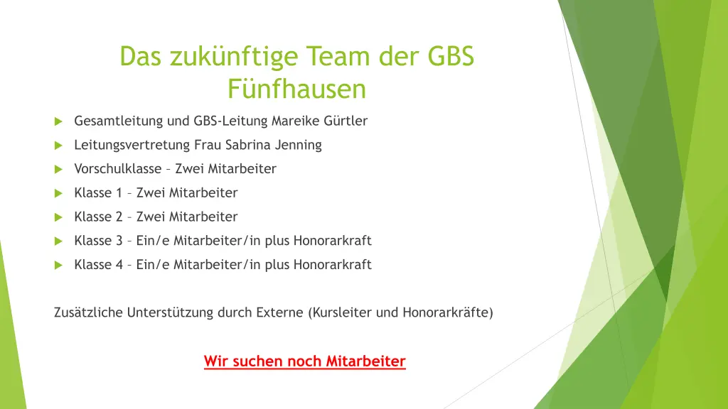 das zuk nftige team der gbs f nfhausen