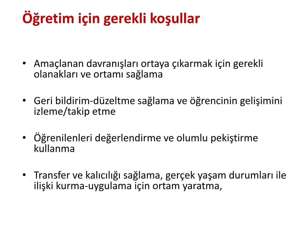 retim i in gerekli ko ullar 1