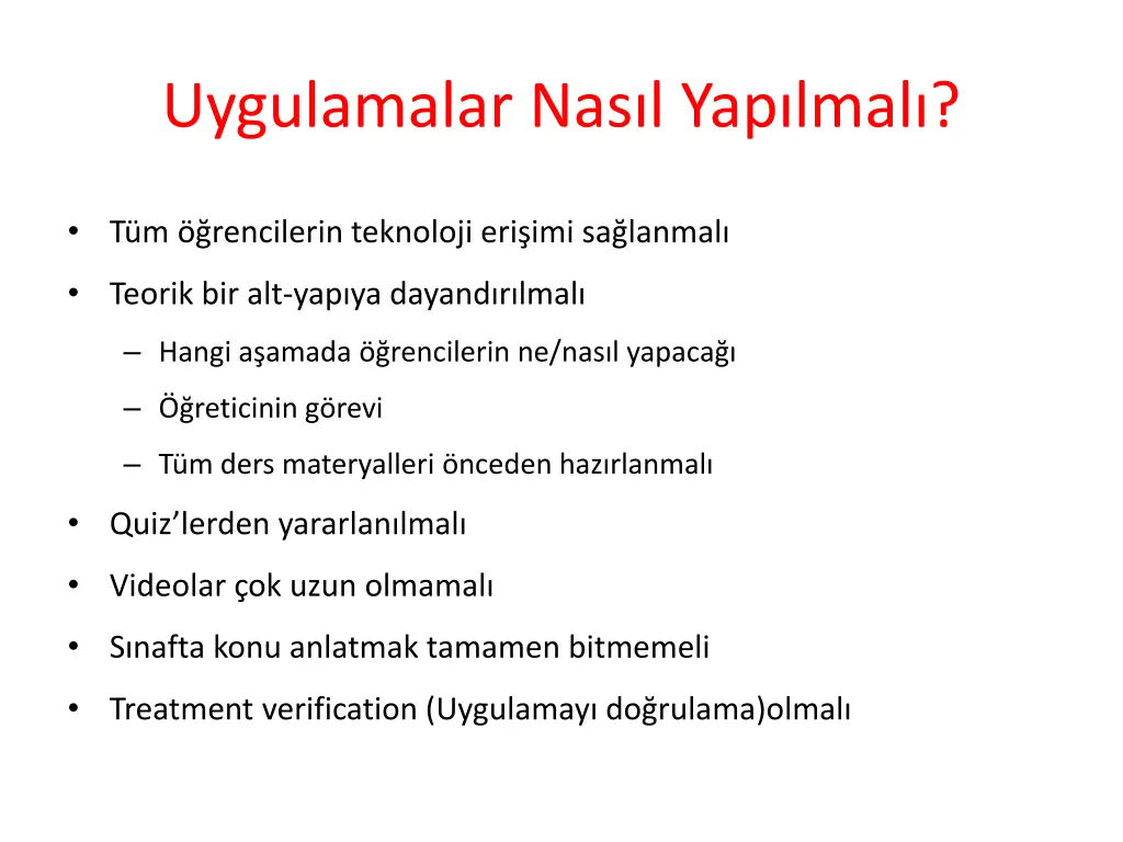 uygulamalar nas l yap lmal