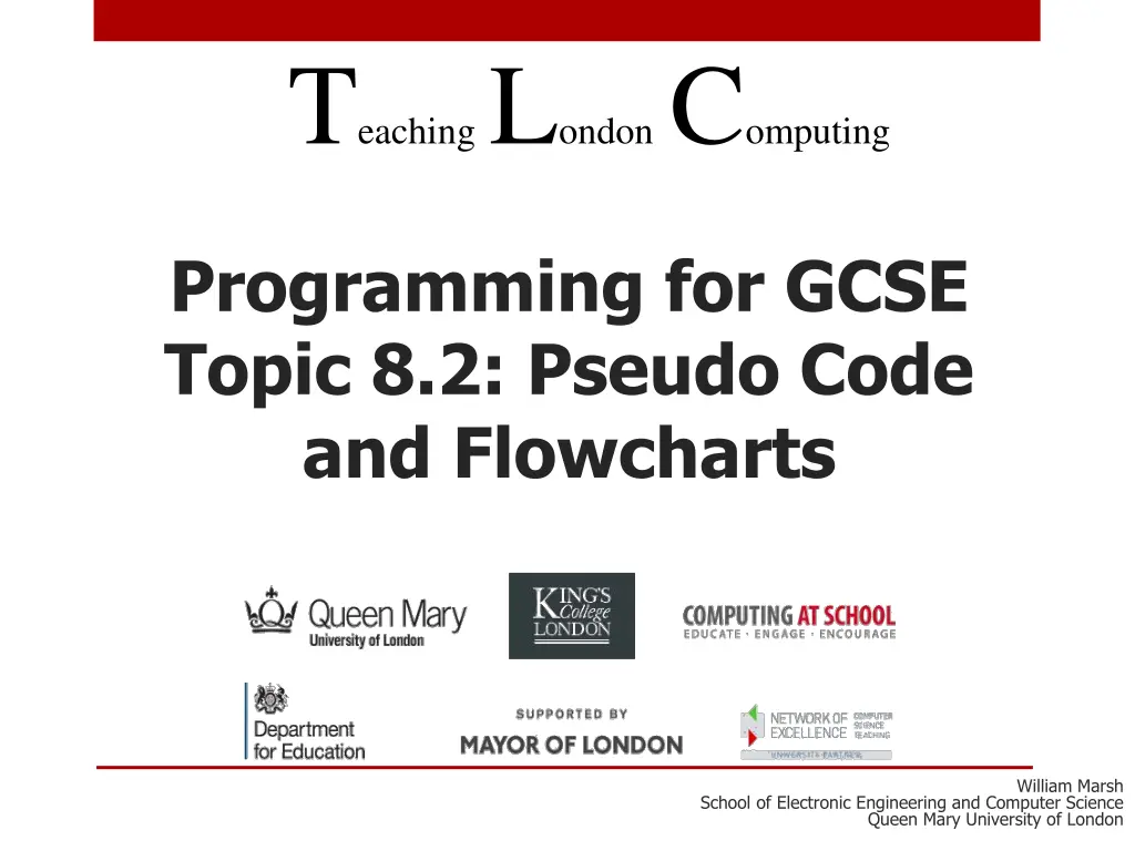 t eaching l ondon c omputing