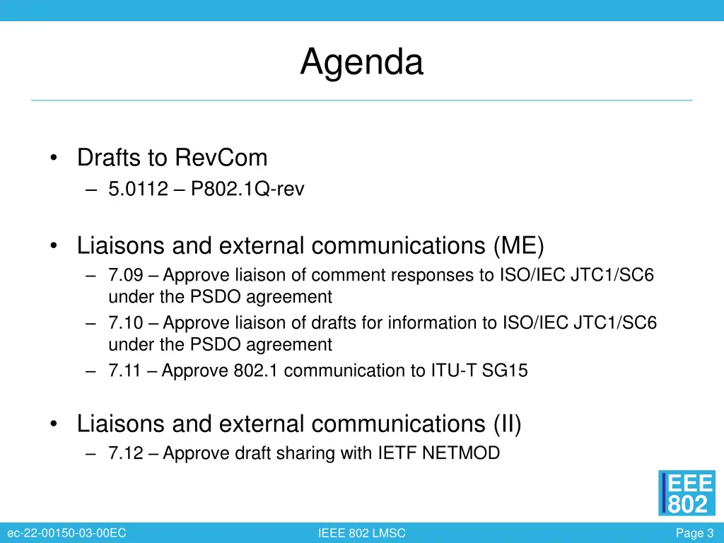 agenda 1