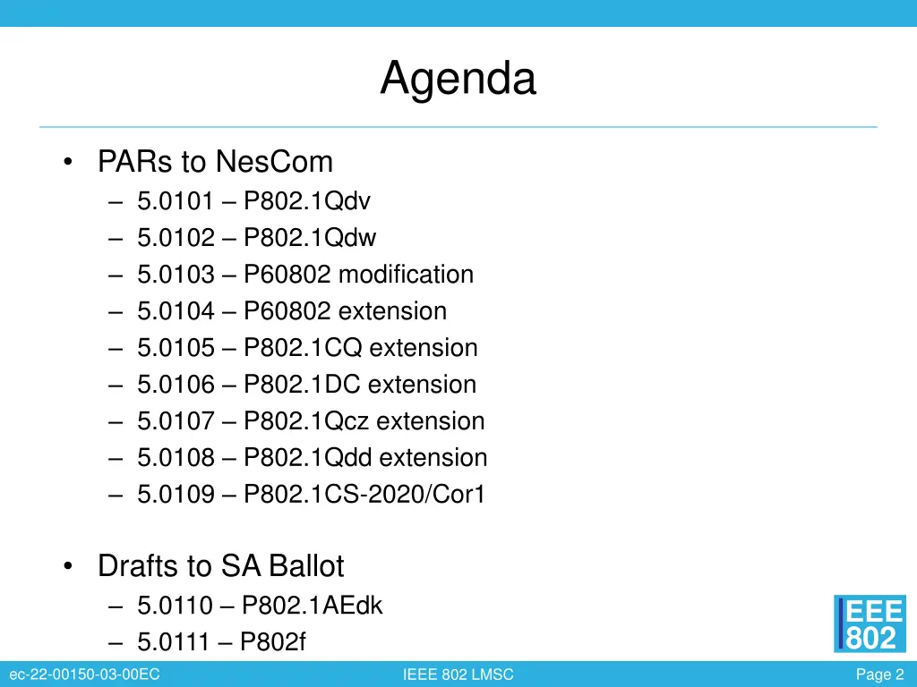 agenda
