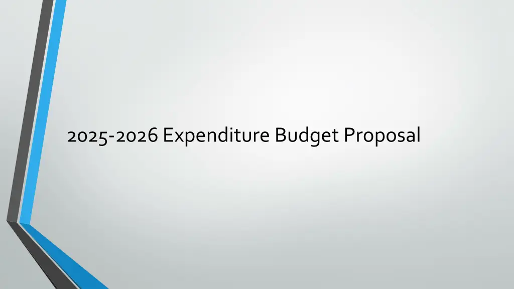 2025 2026 expenditure budget proposal