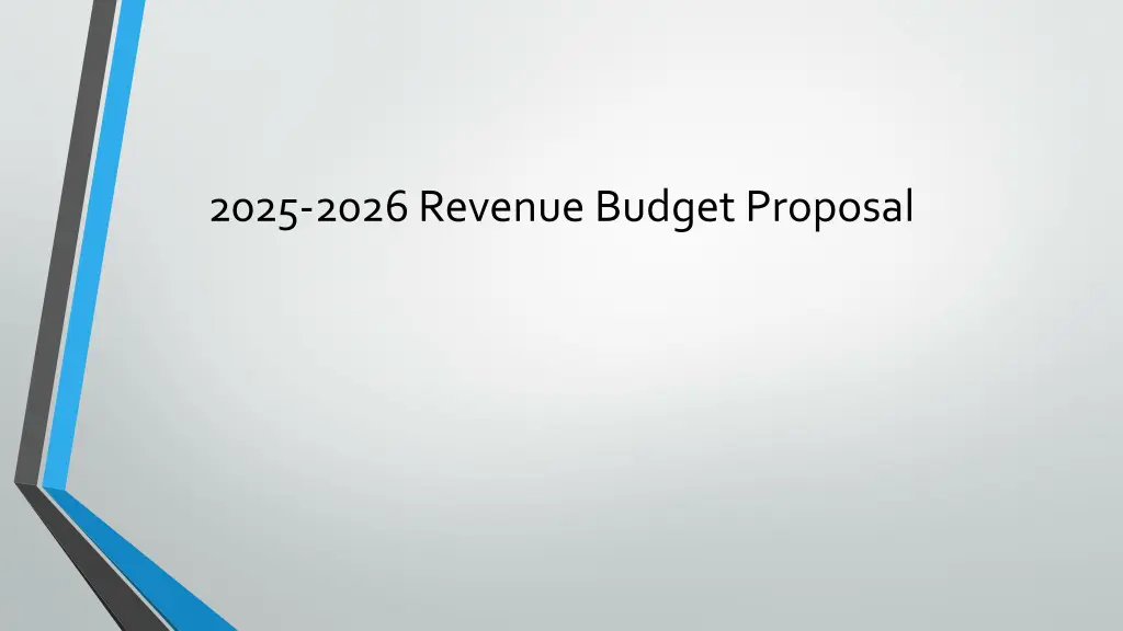 2025 2026 revenue budget proposal