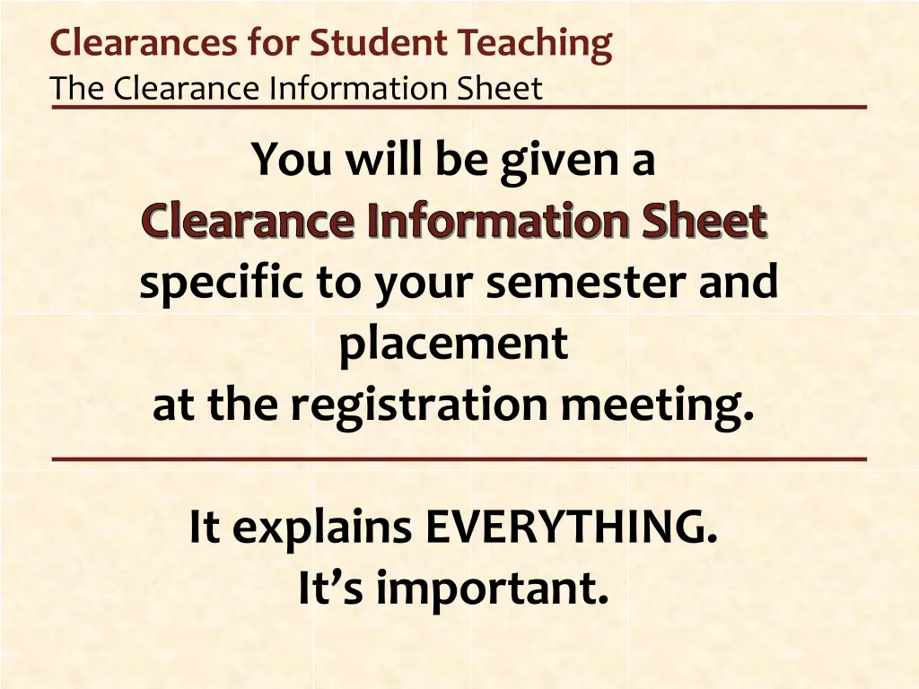 clearances for student teaching the clearance