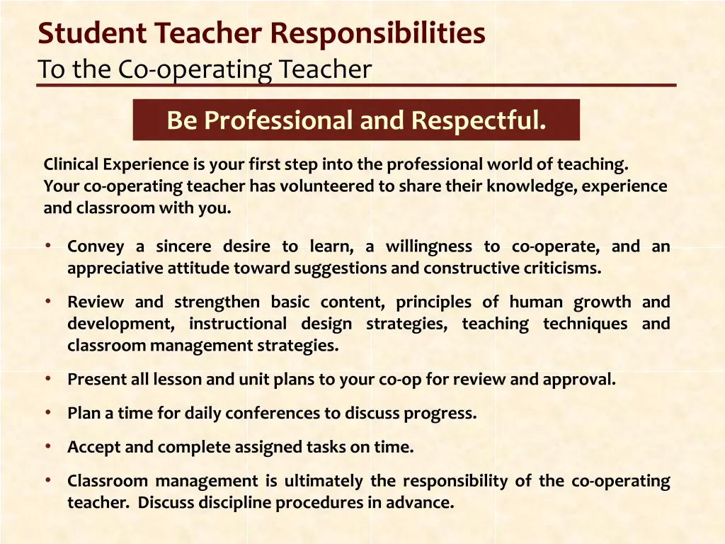 student teacher responsibilities 2