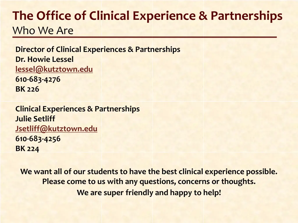 the office of clinical experience partnerships 1