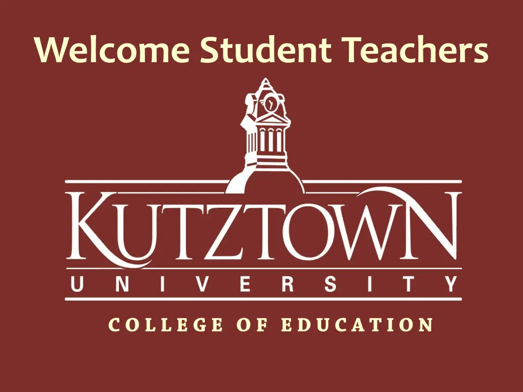 welcome student teachers