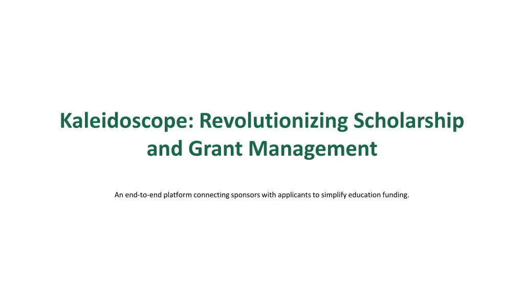 kaleidoscope revolutionizing scholarship