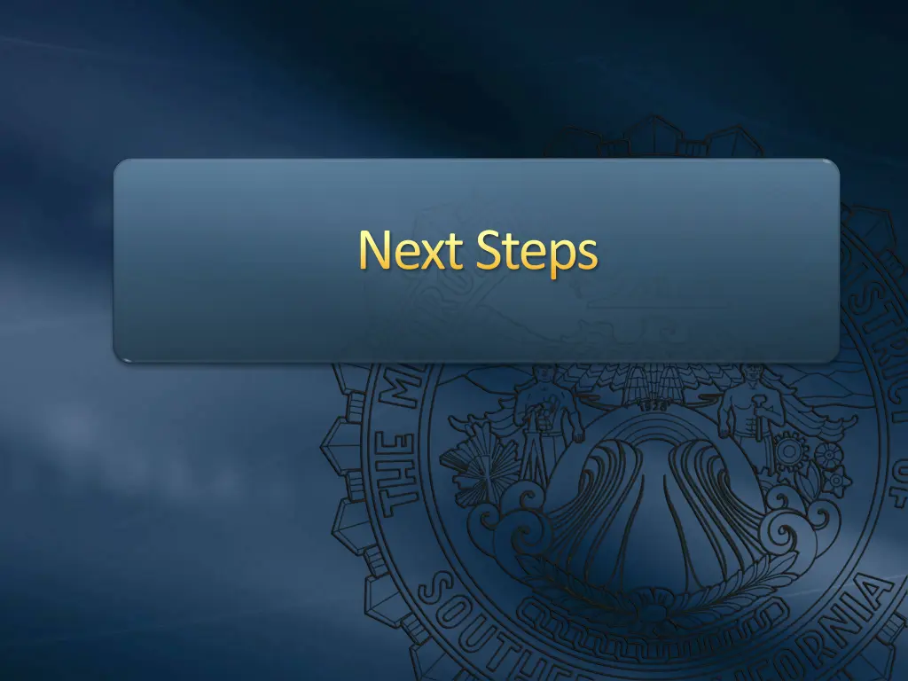 next steps