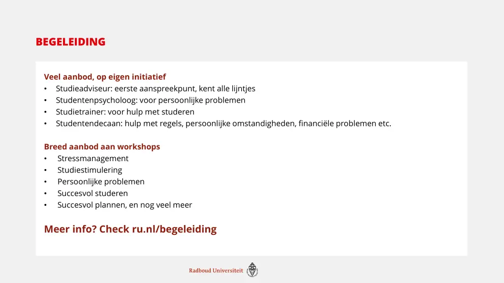 begeleiding