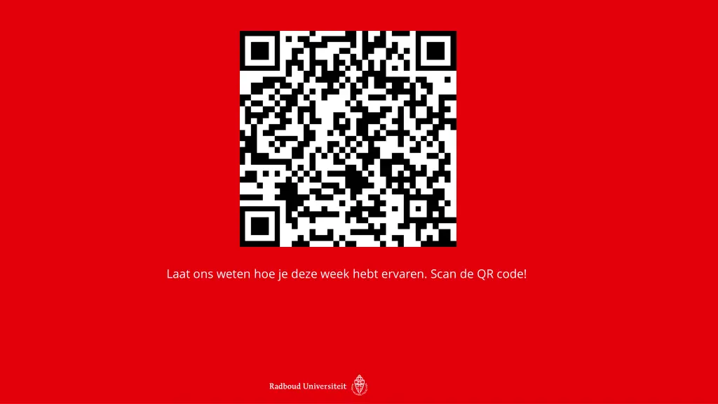 laat ons weten hoe je deze week hebt ervaren scan