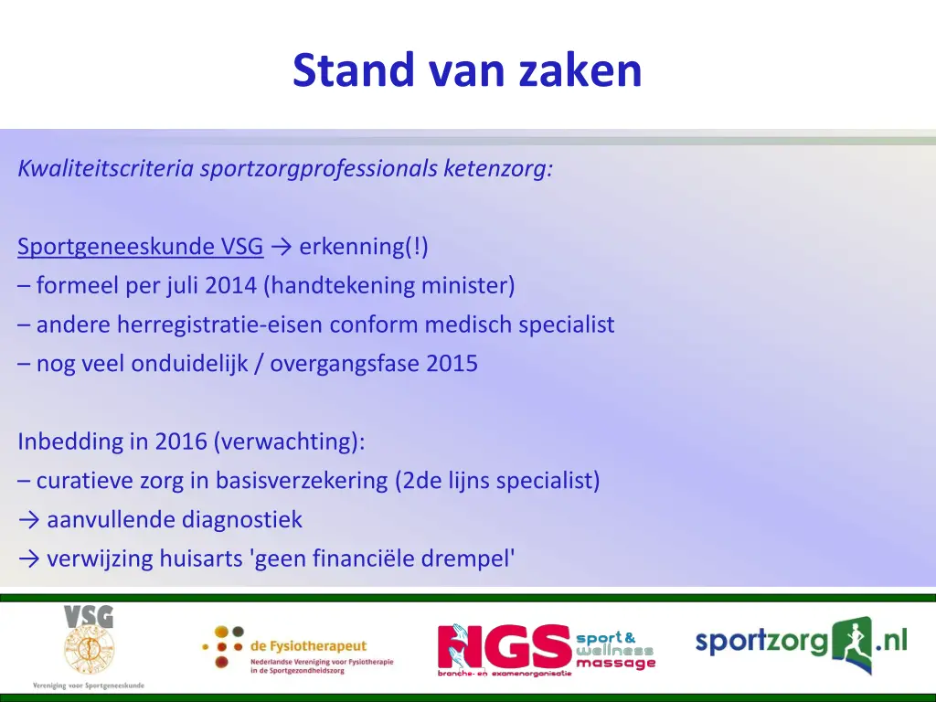 stand van zaken 2