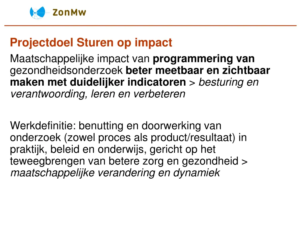 projectdoel sturen op impact maatschappelijke