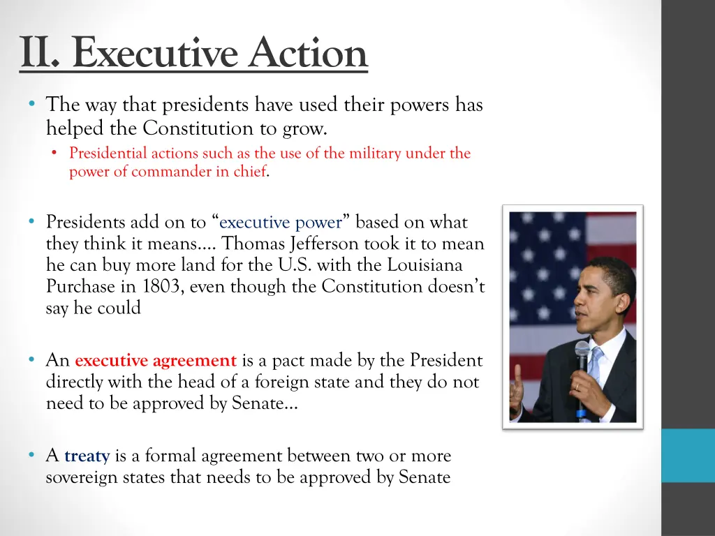 ii executive action