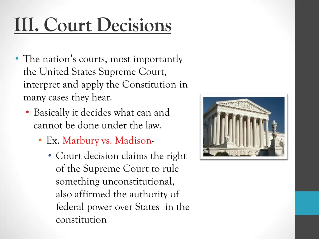 iii court decisions