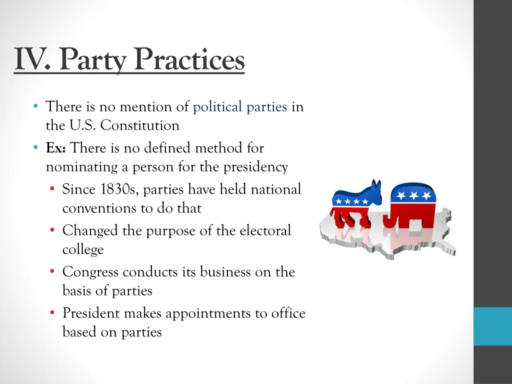 iv party practices
