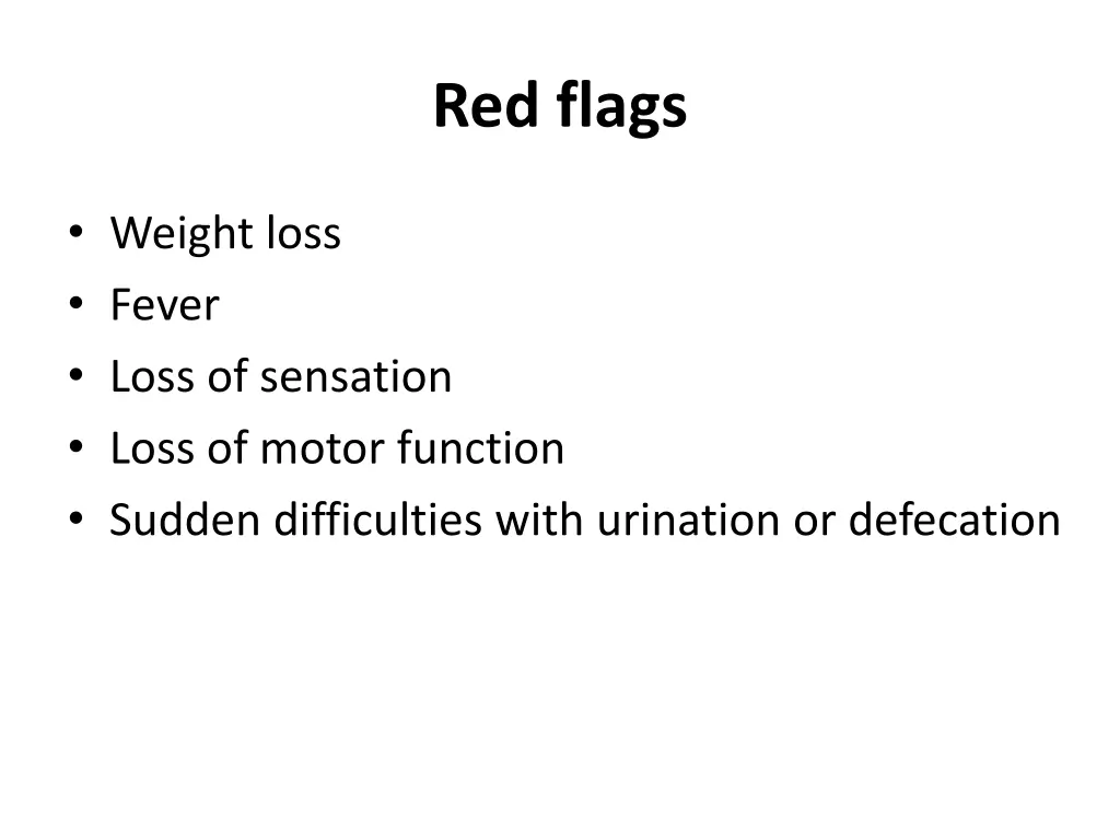 red flags