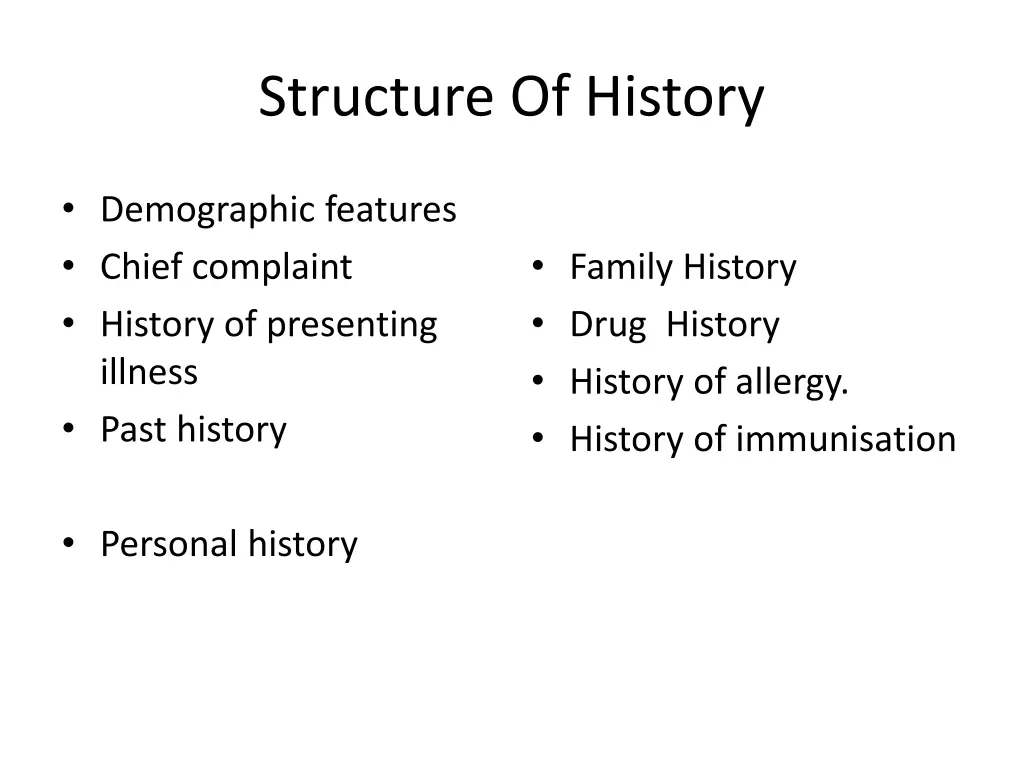 structure of history