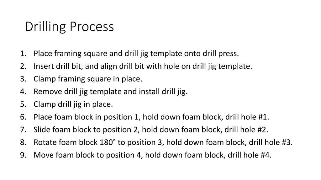 drilling process