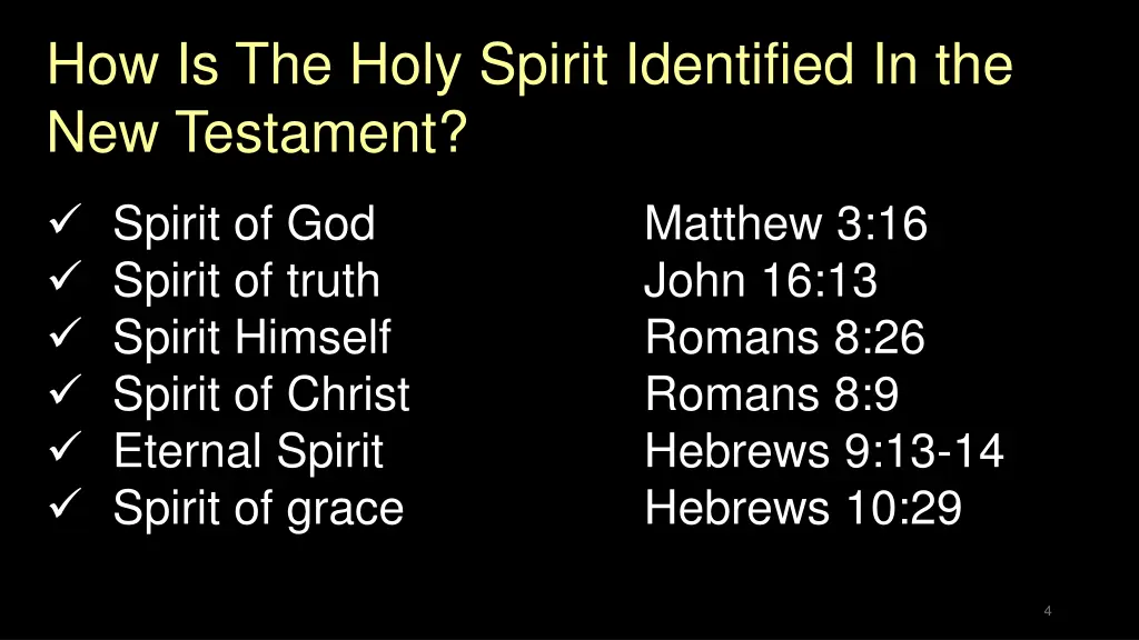 how is the holy spirit identified 1