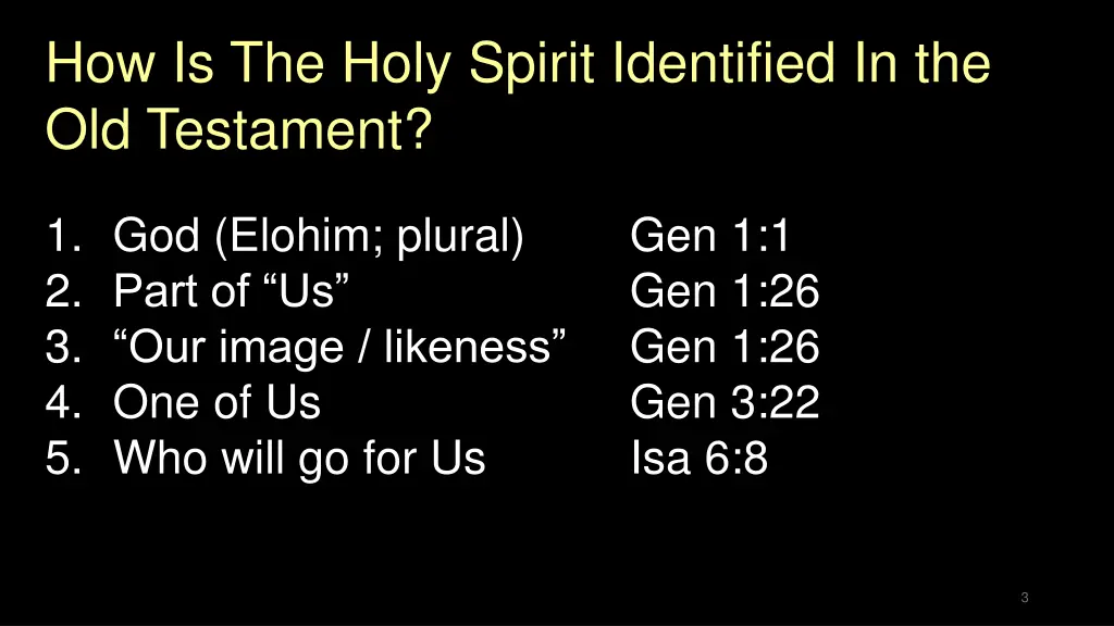 how is the holy spirit identified