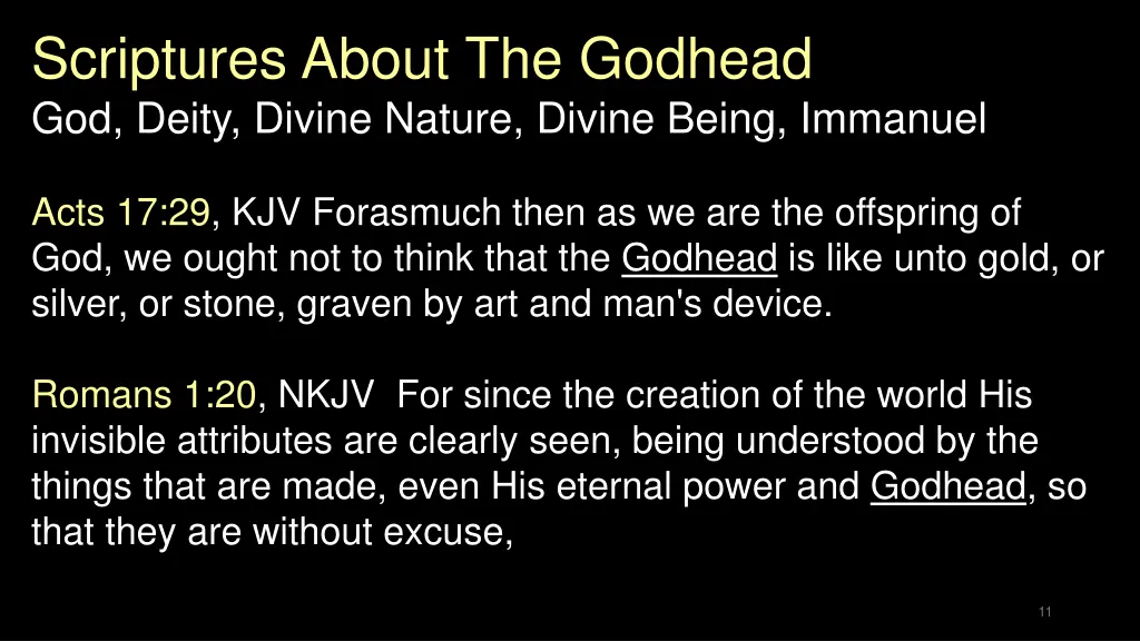 scriptures about the godhead god deity divine 2