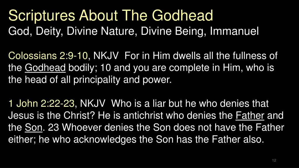 scriptures about the godhead god deity divine 3