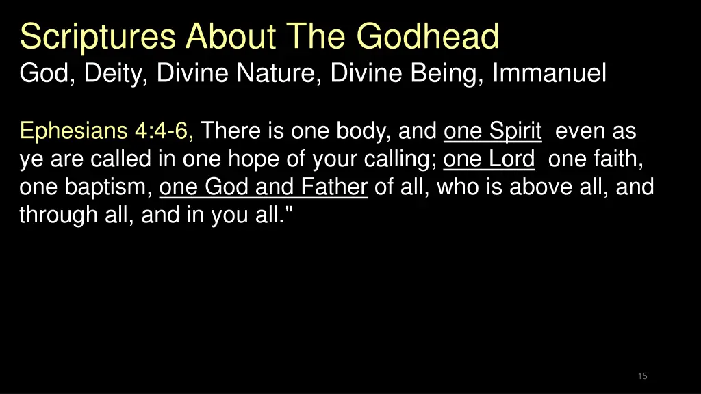 scriptures about the godhead god deity divine 6