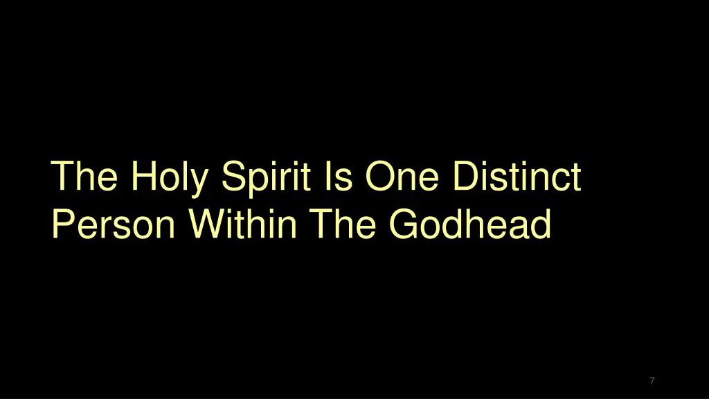 the holy spirit is one distinct person within