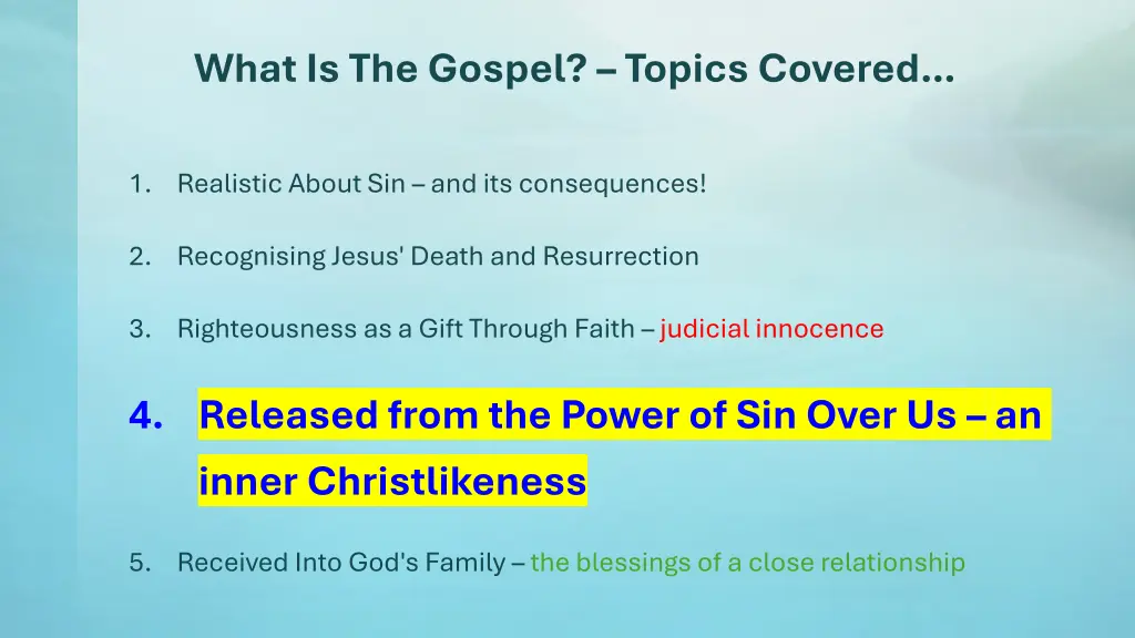 what is the gospel topics covered