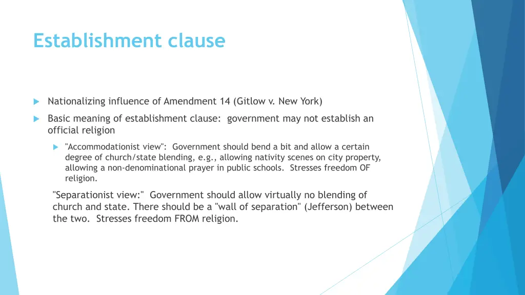 establishment clause