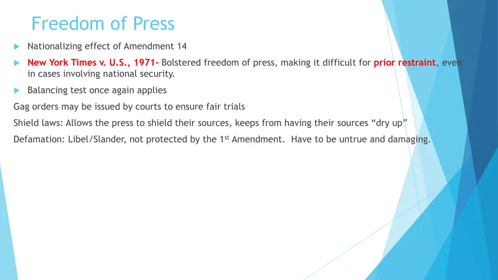 freedom of press