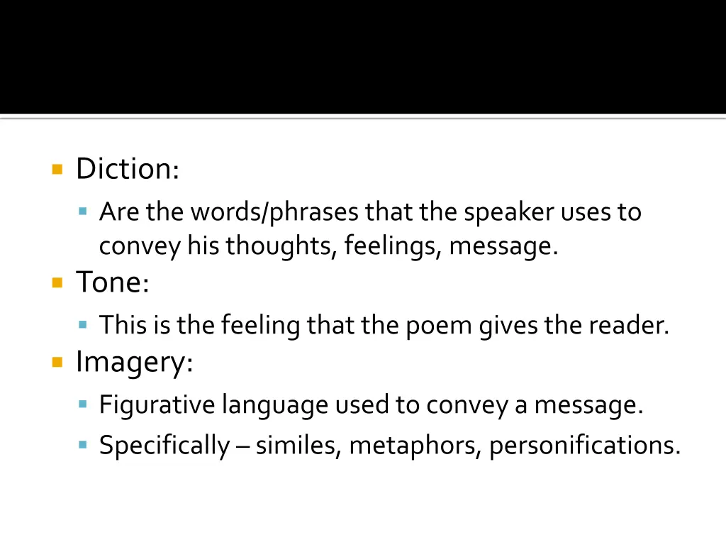 diction are the words phrases that the speaker