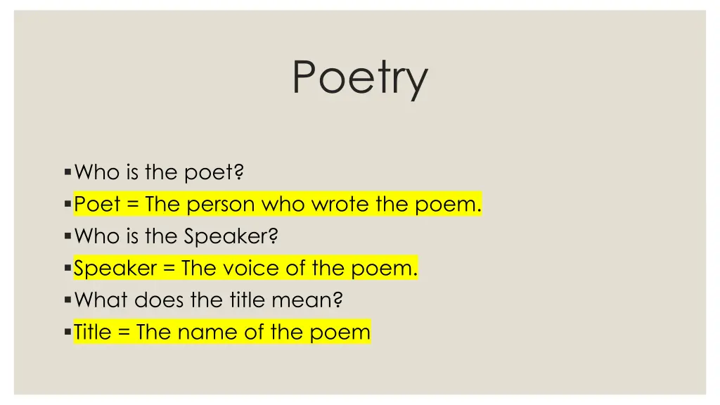 poetry 1