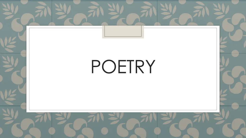 poetry