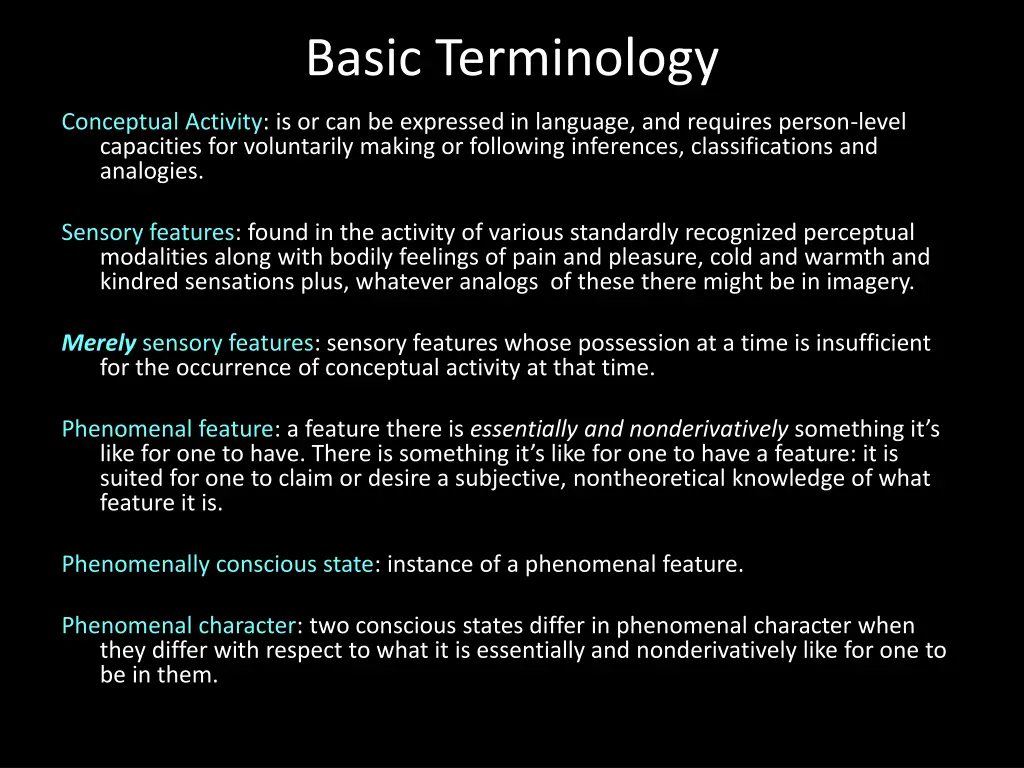 basic terminology