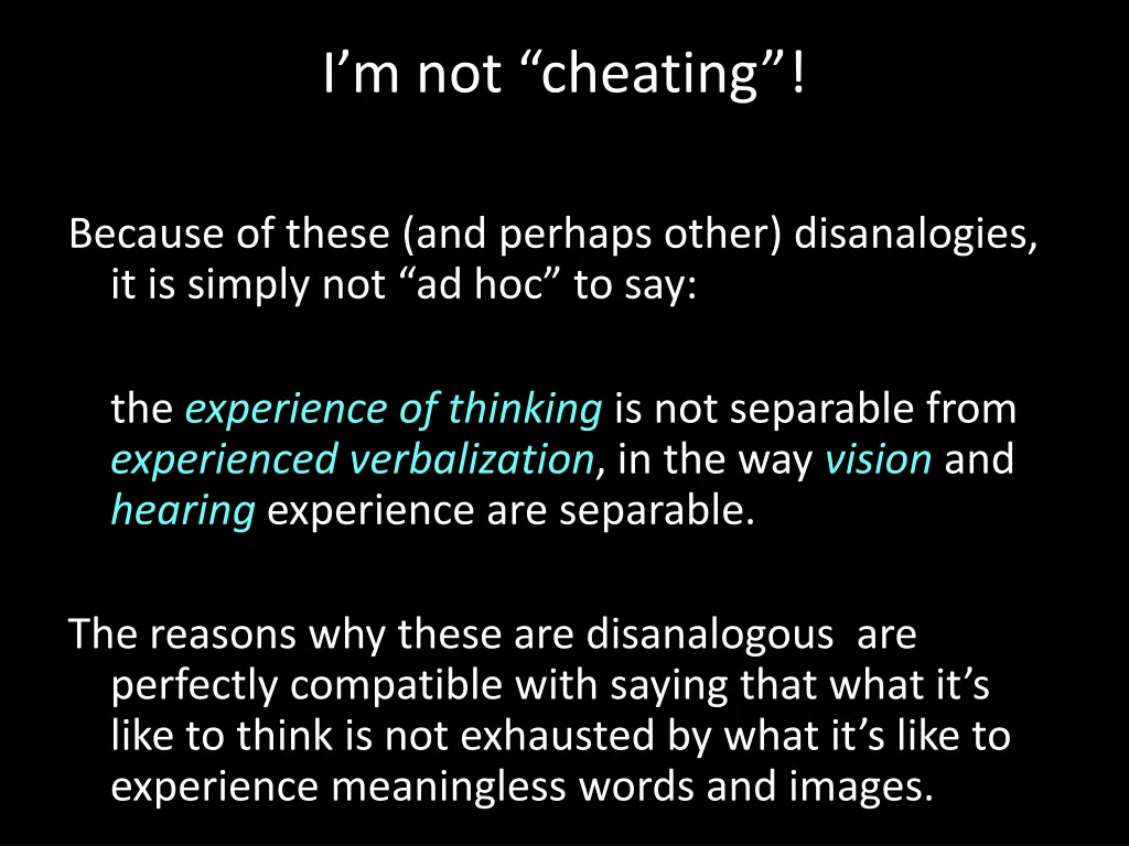 i m not cheating