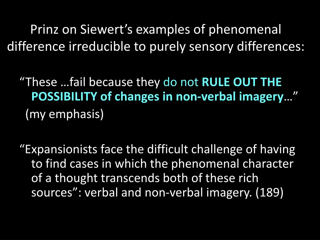 prinz on siewert s examples of phenomenal