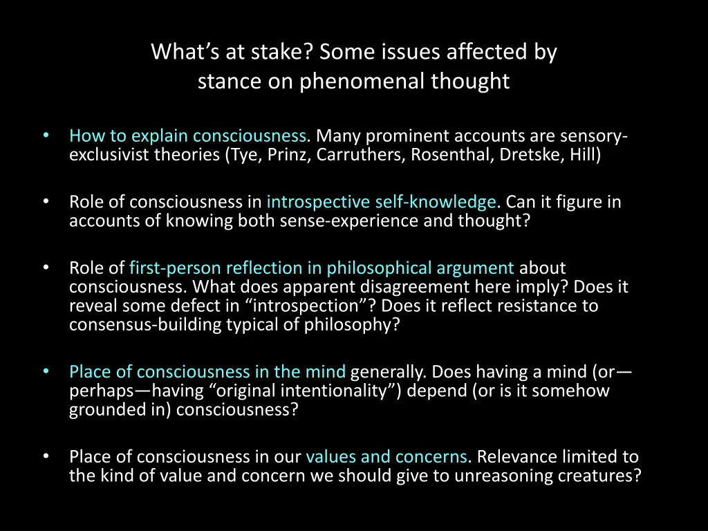 what s at stake some issues affected by stance