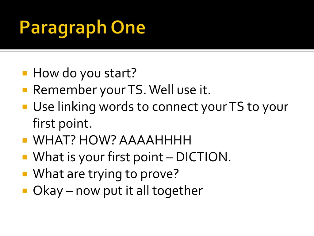 how do you start remember your ts well