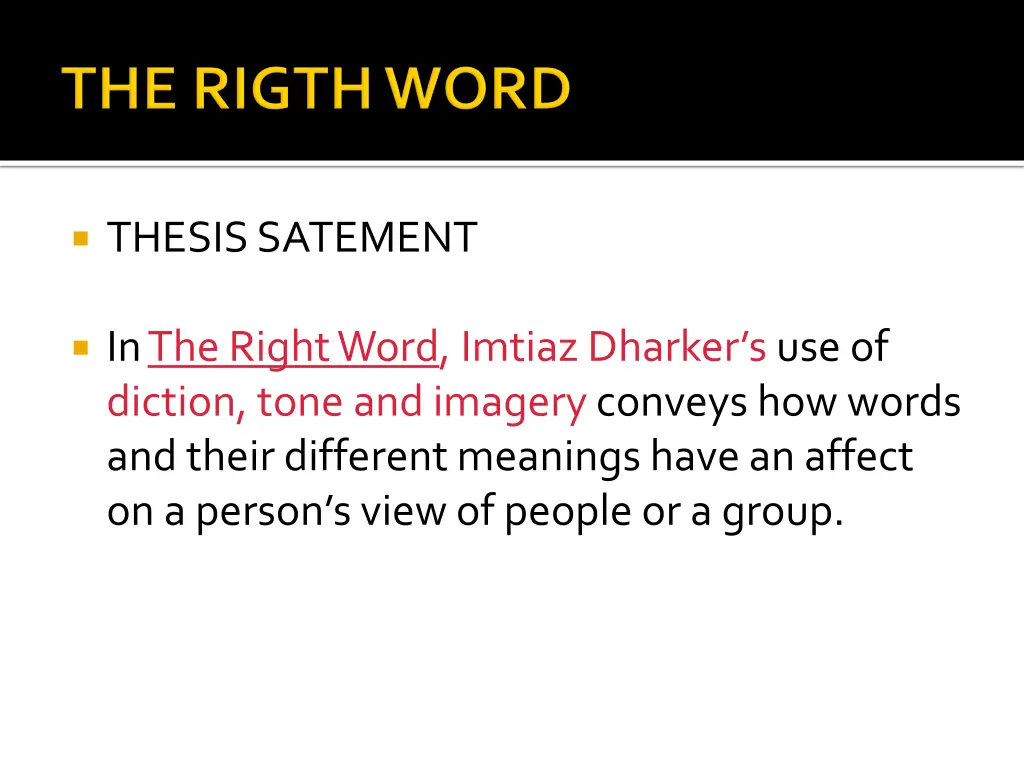 thesis satement