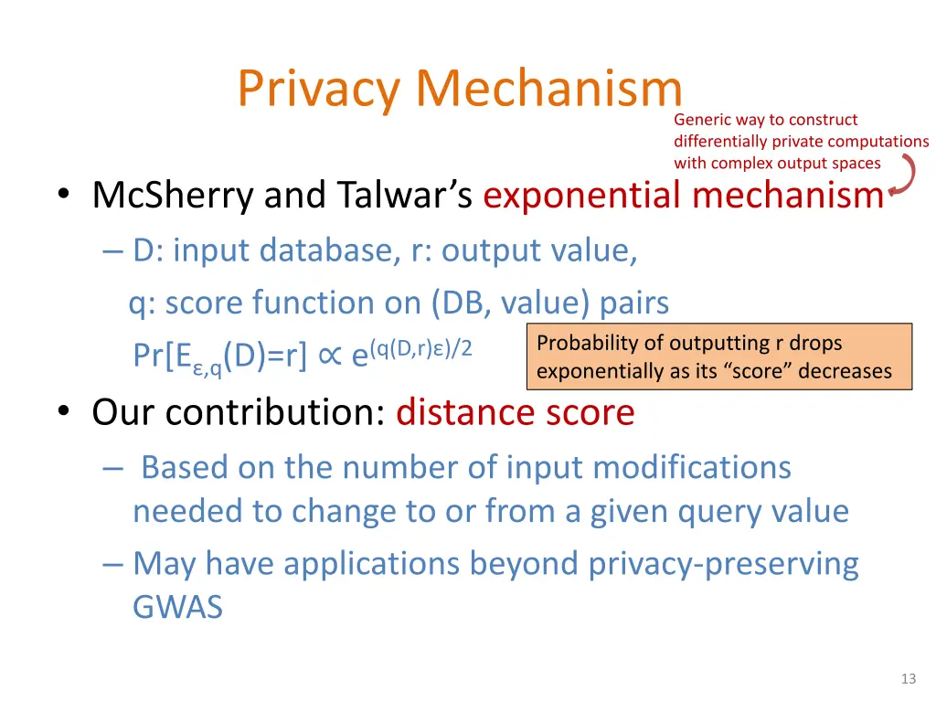 privacy mechanism